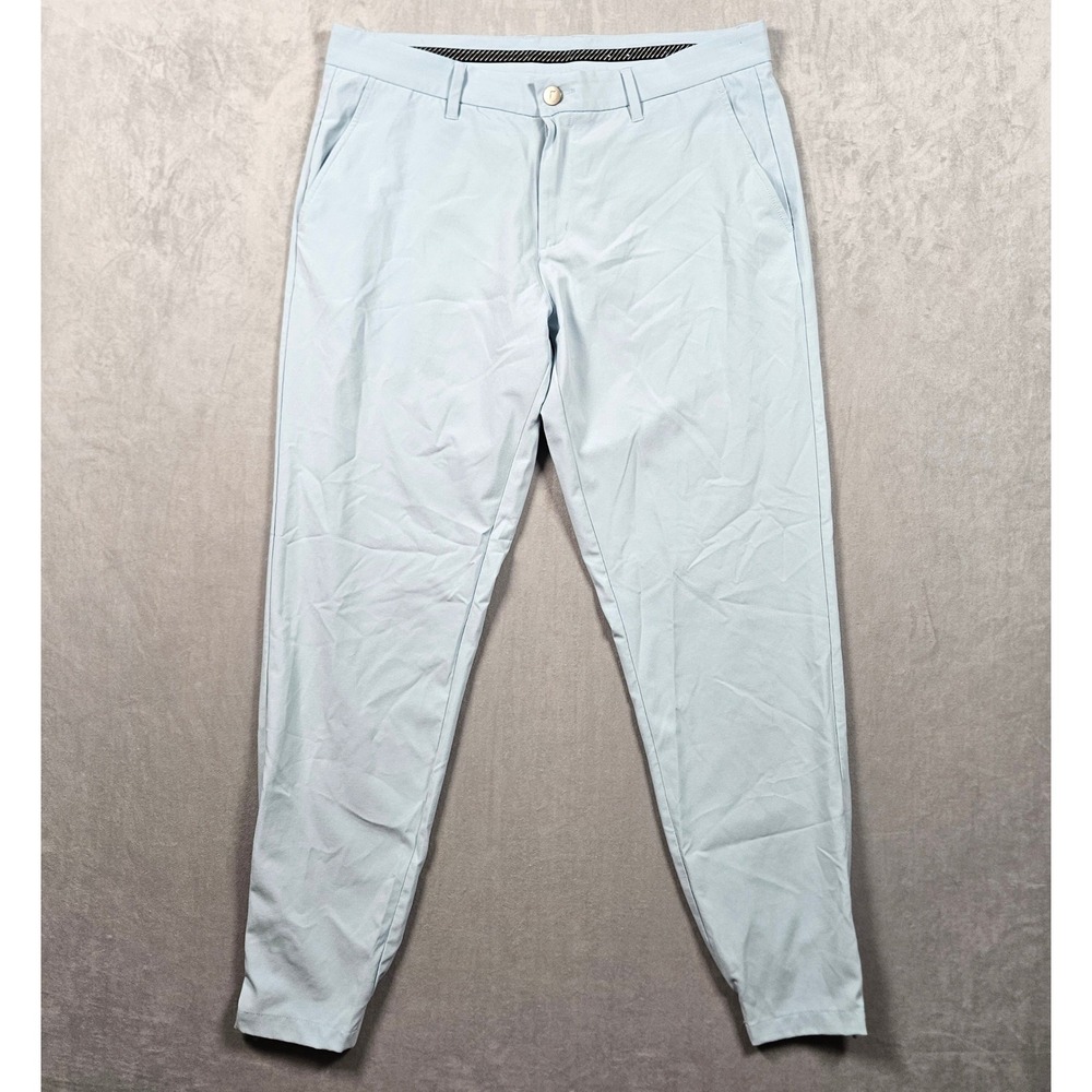 Primo Golf Jogger Pants Mens 35 Regular Light Blue Tapered Zip Cuff Performance